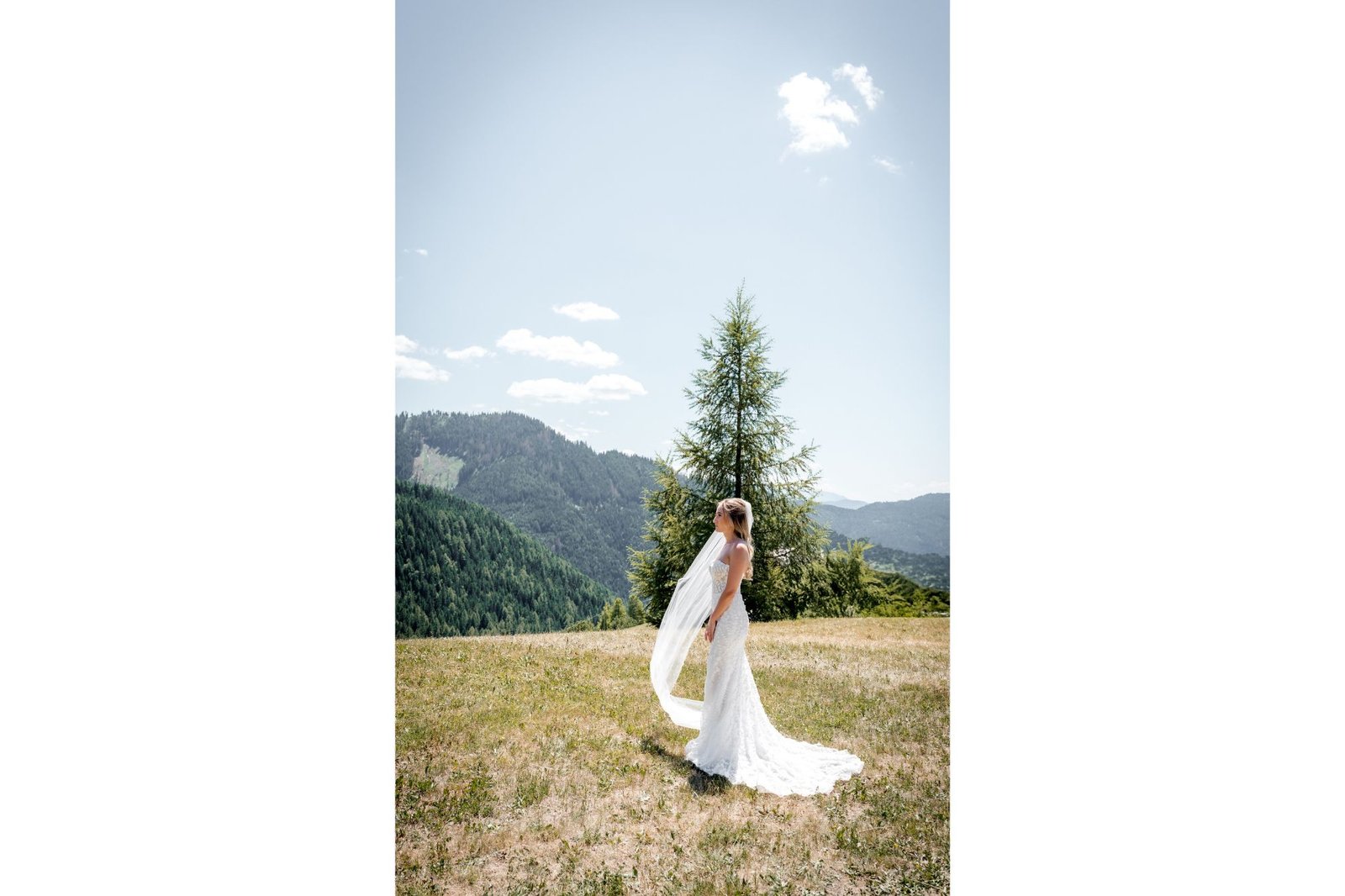 Bride with panorama